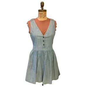 Cooperative Chambray Denim Dress Size S Indie Cottagecore Coquette School Retro